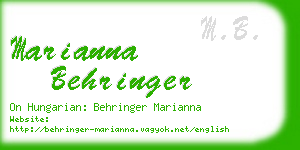 marianna behringer business card